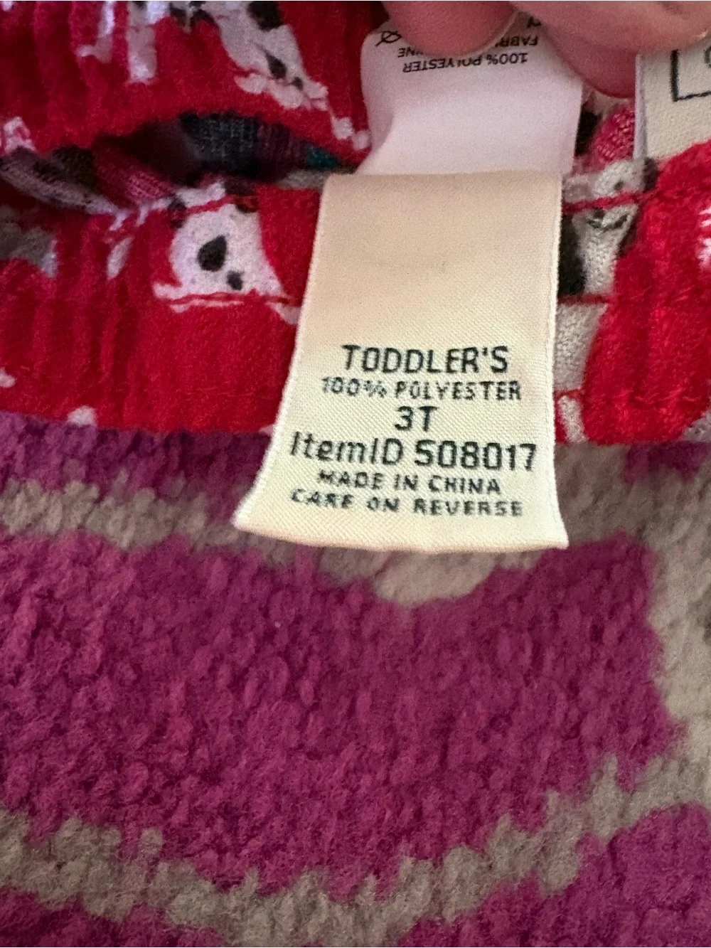 L.L. Bean Flannel Dog Print Pajama Pants Toddler 3T